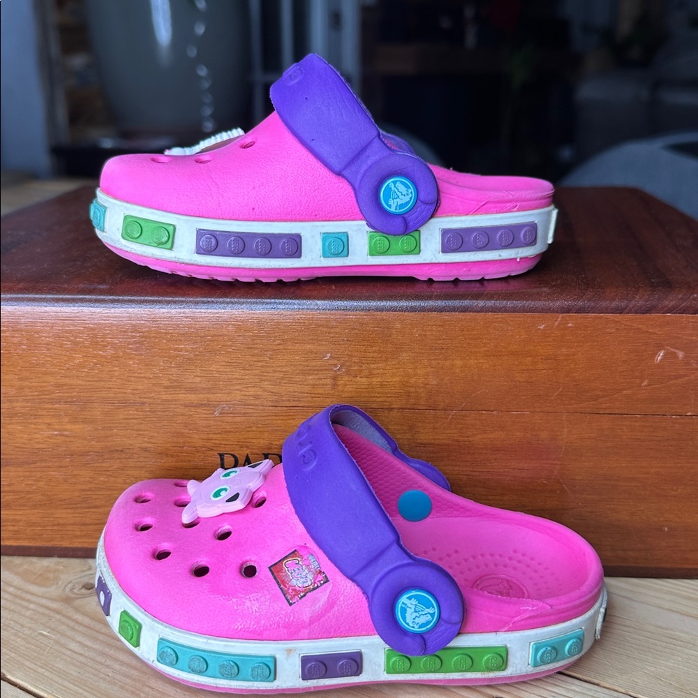 Crocs Girls Sz 6 C 7 pink - Picture 3 of 8